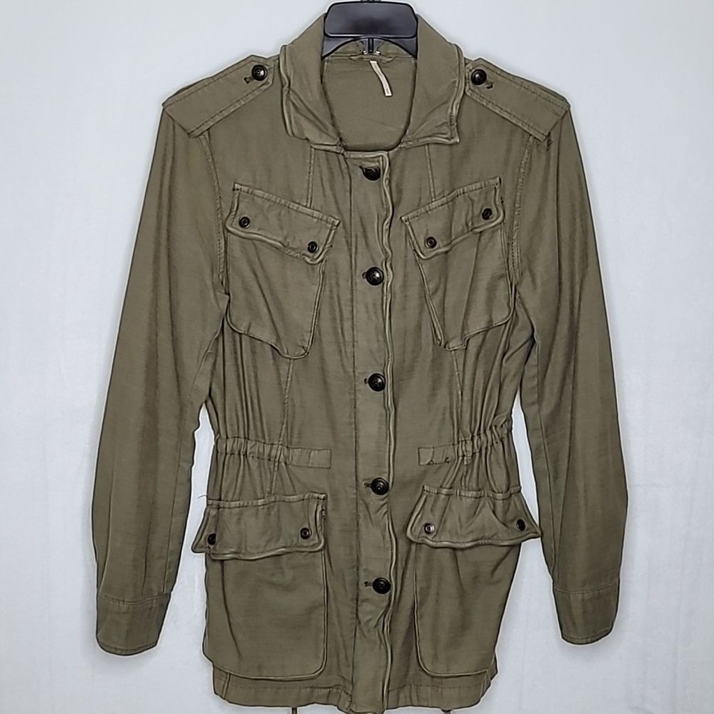 Free People Olive Utility Jacket